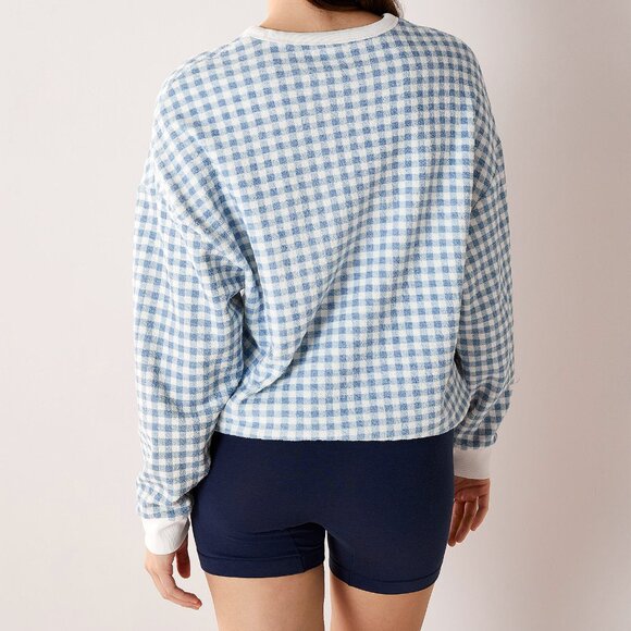 Fleece underside terry lounge sweatshirt 100% organic cotton New With Tag - Picture 2 of 3